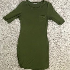 Green T-shirt Dress